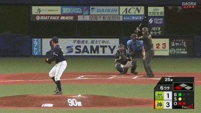 【阪神対ヤクルト19回戦】阪神、６回裏２アウト三塁から大山のタイムリーツーベースでリードを再び３点に広げる！大山は今日猛打賞！！！！！！！！！！！！