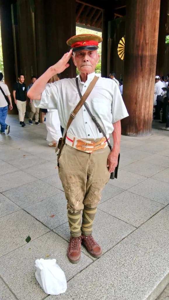 【画像】靖国神社に太平洋戦争経験者の元軍人らが集結