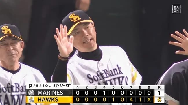 【ソフトバンク対ロッテ18回戦】ソフトバンクが６－１ロッテに逆転勝ち！球団６０年ぶり本拠地１３連勝！山川１８号満塁V弾！松本晴７回１失点６勝目！