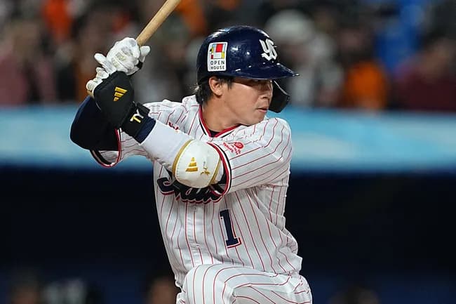 山田哲人（28）　率.272　本34　点101　ワイ「山田も衰えたな」