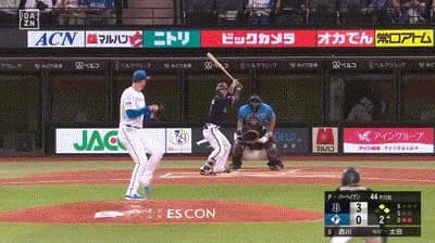 【日本ハム対オリックス21回戦】オリックス・西川龍馬、日本ハム・バーヘイゲンから第５号３ランホームラン！！！！！！！！！！！