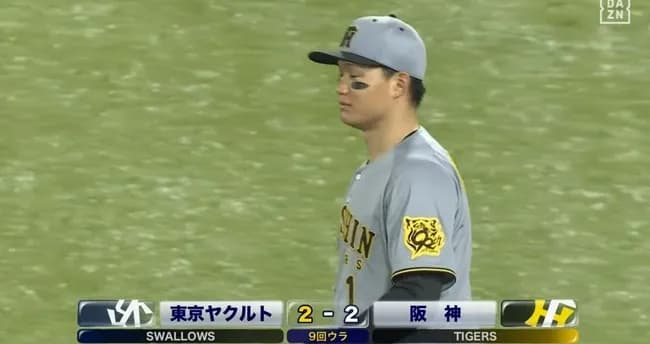 阪神、9回に同点に追いつかれる　イトマサの勝ち消える…