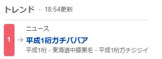 【速報】現在のX（旧Twitter）トレンド1位、「平成1桁ガチババア」