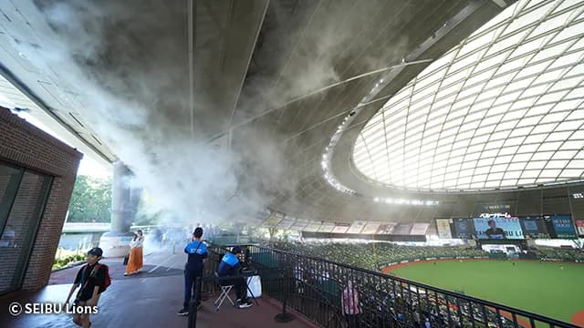 ベルーナドームのミストを見た日本ハム達孝太「えっ！これロウリュしてるじゃないですか」