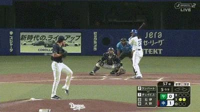 【中日対ヤクルト18回戦】中日・チェイビス、ヤクルト・ランバートから第５号ソロホームラン！リードを２点に広げる！！！！！！！！！！