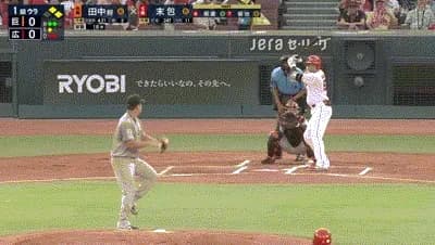 【広島対巨人19回戦】広島、初回に末包のタイムリーツーベースで１点先制！！！！！！！！！！