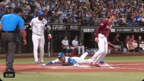 【日本ハム】石井一成、好走塁で追加点！相手の隙を逃さず生還