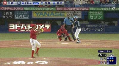 【ヤクルト対広島19回戦】ヤクルト・北村恵吾、広島・中﨑から第４号ソロホームラン！リードを３点に広げる！！！！！！！！！！！！！！