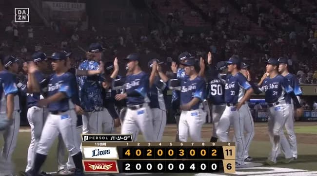 【楽天対西武19回戦】西武が１１－６で楽天に連勝！４位・楽天と１・５ゲーム差に！山村嘉崇が２号３ラン！與座が５回５安打２失点で６勝目！楽天は先発早川隆久が３回途中６失点