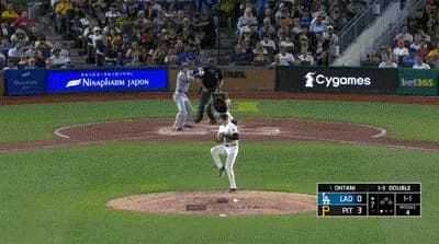 登板回避の大谷翔平、体調不良を感じさせない全力疾走　三塁内野安打で２試合連続マルチ　一塁からタッチアップも