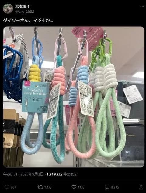 【画像】ダイソーさん、めちゃくちゃ便利すぎるロープを発売wwwあまりにも便利すぎて海外でも話題
