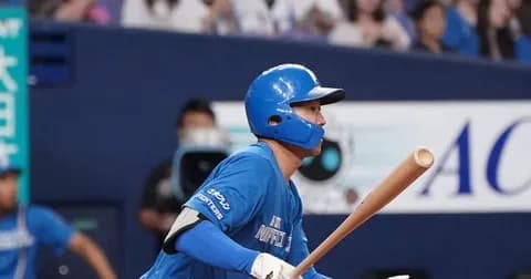 【日本ハム】石井一成が先制二塁打「何としても先制点を取りたいと思っていました」出場7試合ぶりの打点