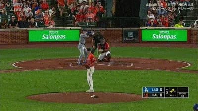 ドジャース・山本由伸に援護点！３回表１アウト二三塁から大谷翔平の内野ゴロの間に三塁ランナーが生還し１点先制！！！！！！！！！！！！！！