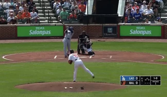 【画像】大谷、若干変な球をホームランにする