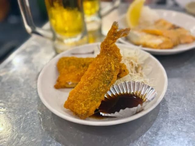 アジフライにはウスターソース