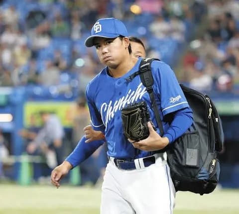 中日松木平が3イニングで緊急降板した理由、右手のマメが潰れたためだった