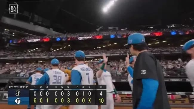 【日本ハム対オリックス25回戦】日本ハムが１０－４でオリックスに快勝！鷹と２差に縮める！初回打者一巡で７安打６得点！北山６回３失点９勝目！今川３安打！
