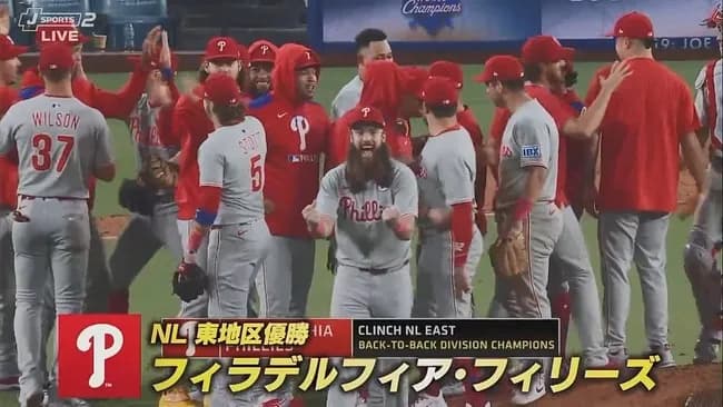 西地区首位のドジャースが延長戦落とす　大谷翔平の２０試合連続出塁も及ばず　フィリーズは東地区優勝