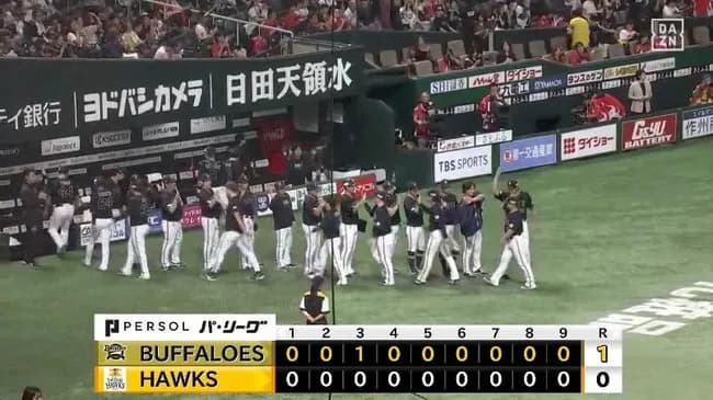 【ソフトバンク対オリックス24回戦】オリックスがソフトバンク戦４連勝！田嶋大樹６回無失点＆太田椋が先制打！４戦連続１点差守り切る！ソフトバンクはまさかの本拠地４連敗