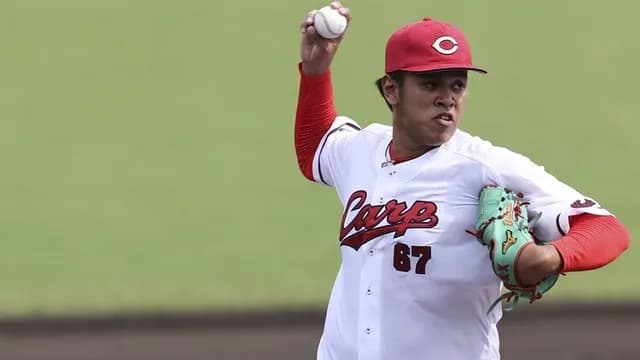 カープ菊地ハルン「160キロを投げたい」現在140キロ台も球威と角度で押し切るピッチング！目標は大谷翔平