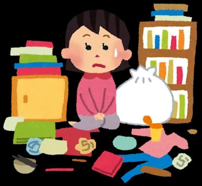 女さん「お願い！誰か私の部屋を片付けて！」