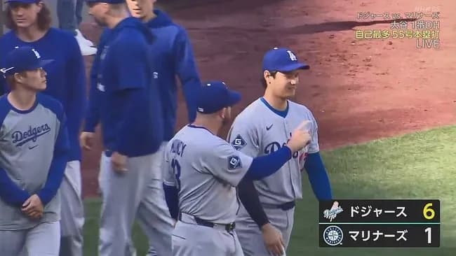 ドジャース有終5連勝締め　大谷翔平55号含む3安打固め打ち　球団135年ぶり146得点　3年連続キングかけた最終打席は空振り三振　カーショー現役最終登板で11勝目