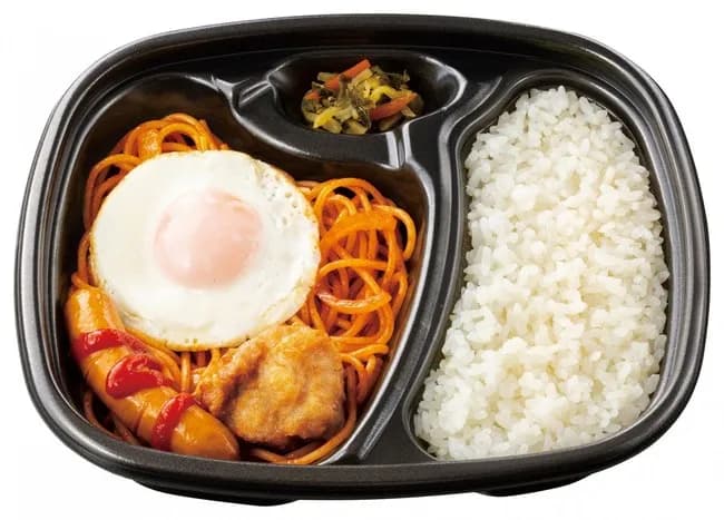 【画像】ほっともっとのナポリタンをおかずに飯を食らう弁当