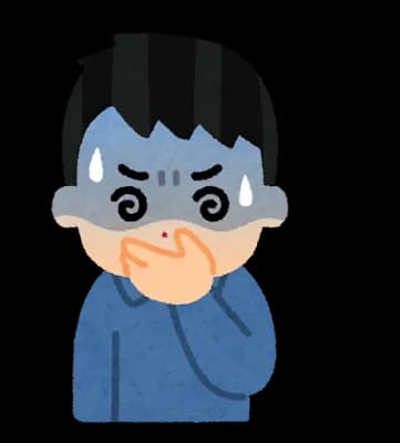 ワイ、昼飯を食べて気持ち悪くなる…