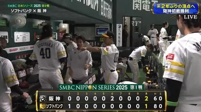 ソフトバンク、14年以来の日本Ｓ初戦敗れる　有原航平が６回逆転許す、打線は初回１点のみ