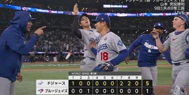 山本由伸、2登板連続完投勝利の快挙！9回1失点無四球8K　最後は20打者連続アウト　大谷翔平は1安打1得点