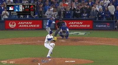 【WS第3戦】ドジャース・佐々木朗希、８回１アウト一二塁のピンチで登板し無失点に抑える！！！！！！！！！！！！！！！！！！