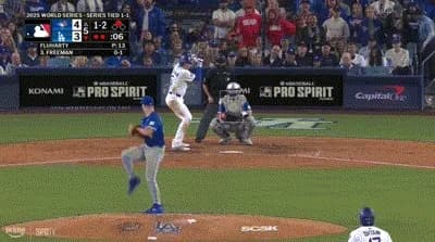 【WS第3戦】ドジャース、５回裏２アウト二塁からフリーマンのタイムリーで同点に追いつく！！！！！！！！！！！！！！！！！！！！！