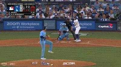 【WS第4戦】大谷翔平に援護点！ドジャース、２回裏１アウト一三塁からキケ・ヘルナンデスの犠牲フライで１点先制！！！！！！！！！！！！！！！！！！！！
