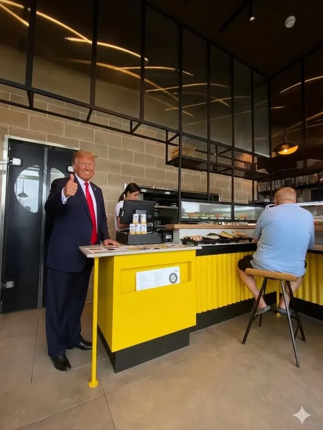 【画像】トランプ大統領、イスラエルで大人気の寿司バーで舌鼓ｗｗｗｗｗｗｗｗｗｗｗｗ