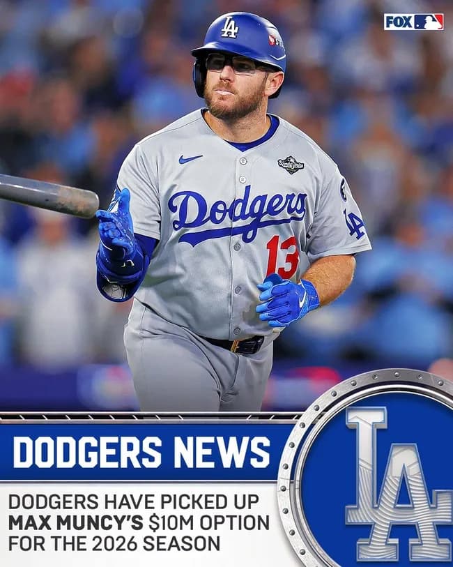 ドジャースが村上宗隆の獲得見送りか、球団がマンシーに対してクラブオプションを行使してドジャース残留