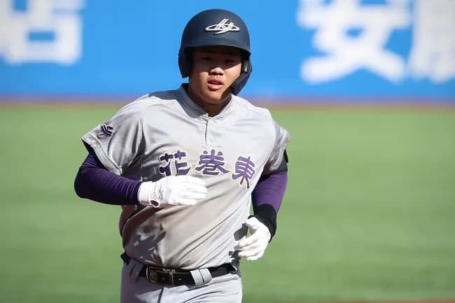 花巻東にまた大砲出現！元巨人古城の息子が木製で豪快な一発