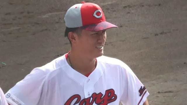 カープ佐々木泰、秋季キャンプに再合流。初日から早出トレにも参加し汗を流す