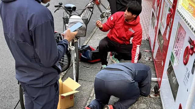 カープ若手が自販機隙間から子猫救出！内田仲田渡邉ら連係プレー