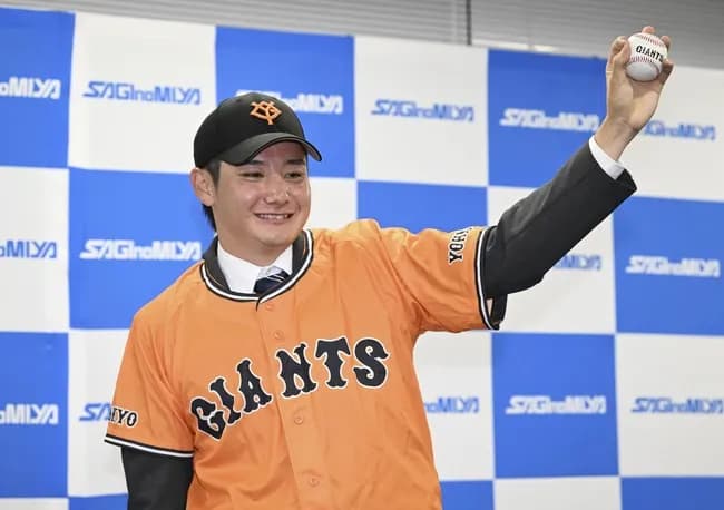 ドラフト1位竹丸投手、巨人の1位指名された選手の中でもかなりの大物っぷりを見せつける