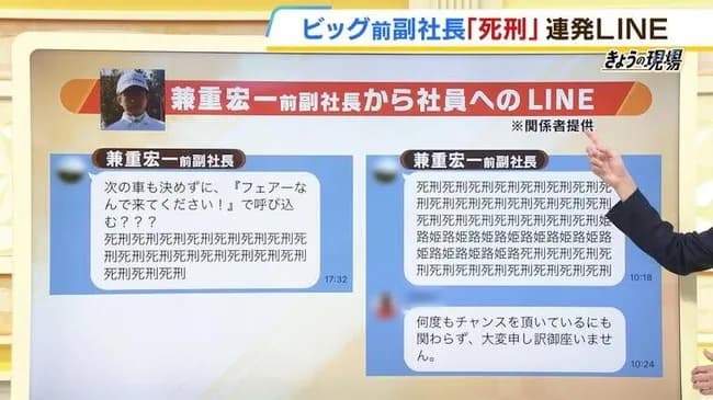 ビッグモーター副社長「死刑死刑死刑」→新卒社員自殺→副社長らに8838万円の損害賠償請求