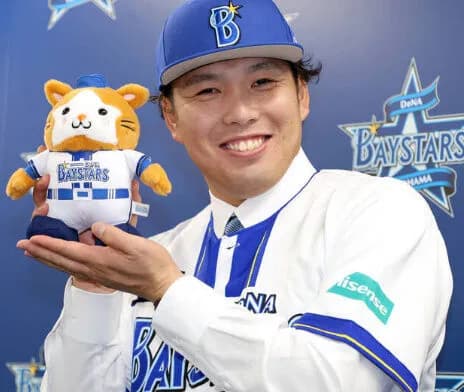 馬場皐輔がDeNA入団会見「年間通して仕事をできるように」