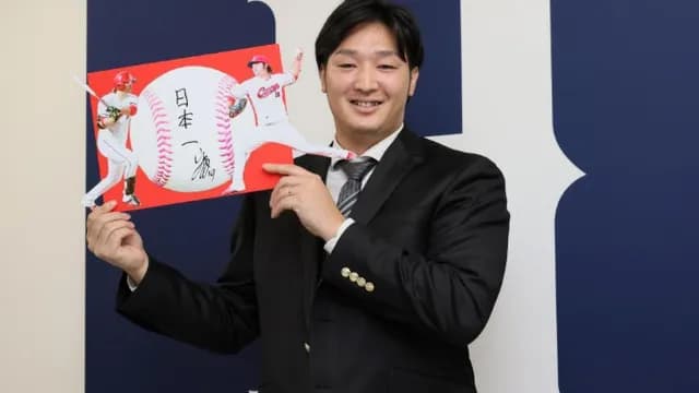 カープ床田寛樹、3500万増の年俸1億8500万で契約更改！二刀流でプロ初ホームランも
