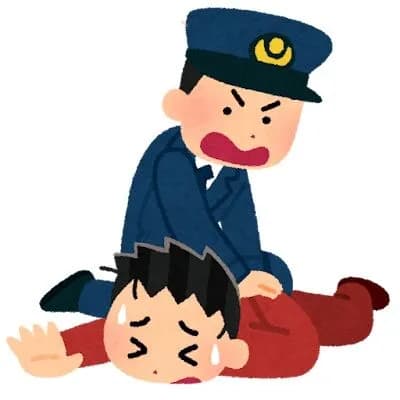 20歳男さん、一方通行逆走を注意され、警官の前でおっさんの首を切りつけてしまう