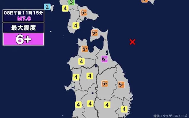 青森地震、被害ゼロ