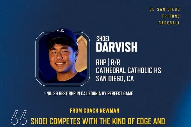 ダルビッシュ有の息子、ひっそりとカリフォルニア大野球部に入部