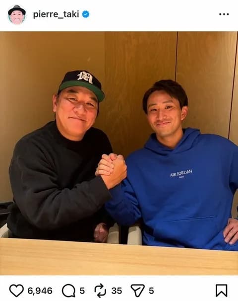 画像　ピエール瀧さん、家族で寿司屋に行ったら隣の席にアノ人が！