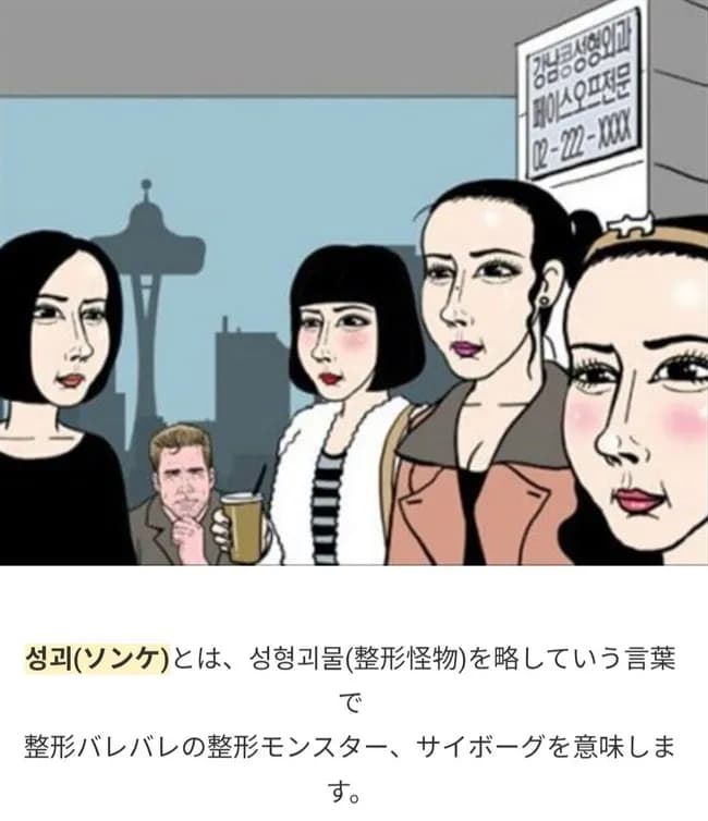 【画像】韓国人「カリカリ女？ああ、"ソンケ"のことね」←これｗｗｗｗｗｗ