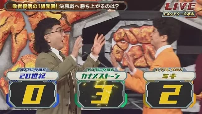 【M-1】敗者復活はカナメストーン　ミキとの大激戦を制す