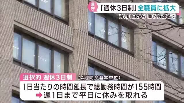宮城県「公務員は週休3日制にします」