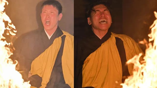 カープ堂林＆會澤が10度目の護摩行！灼熱の炎に挑む